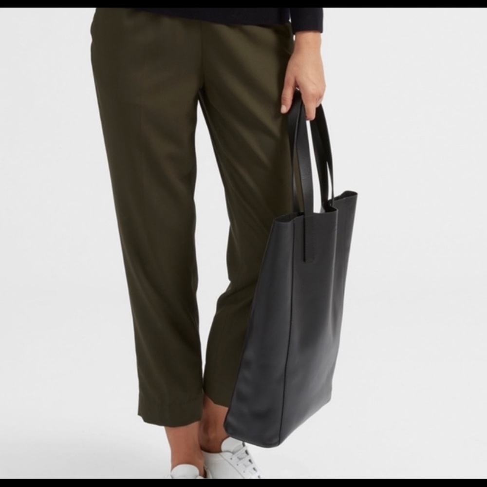 Everlane Italian GoWeave Easy Pant, Olive Green, Size 12